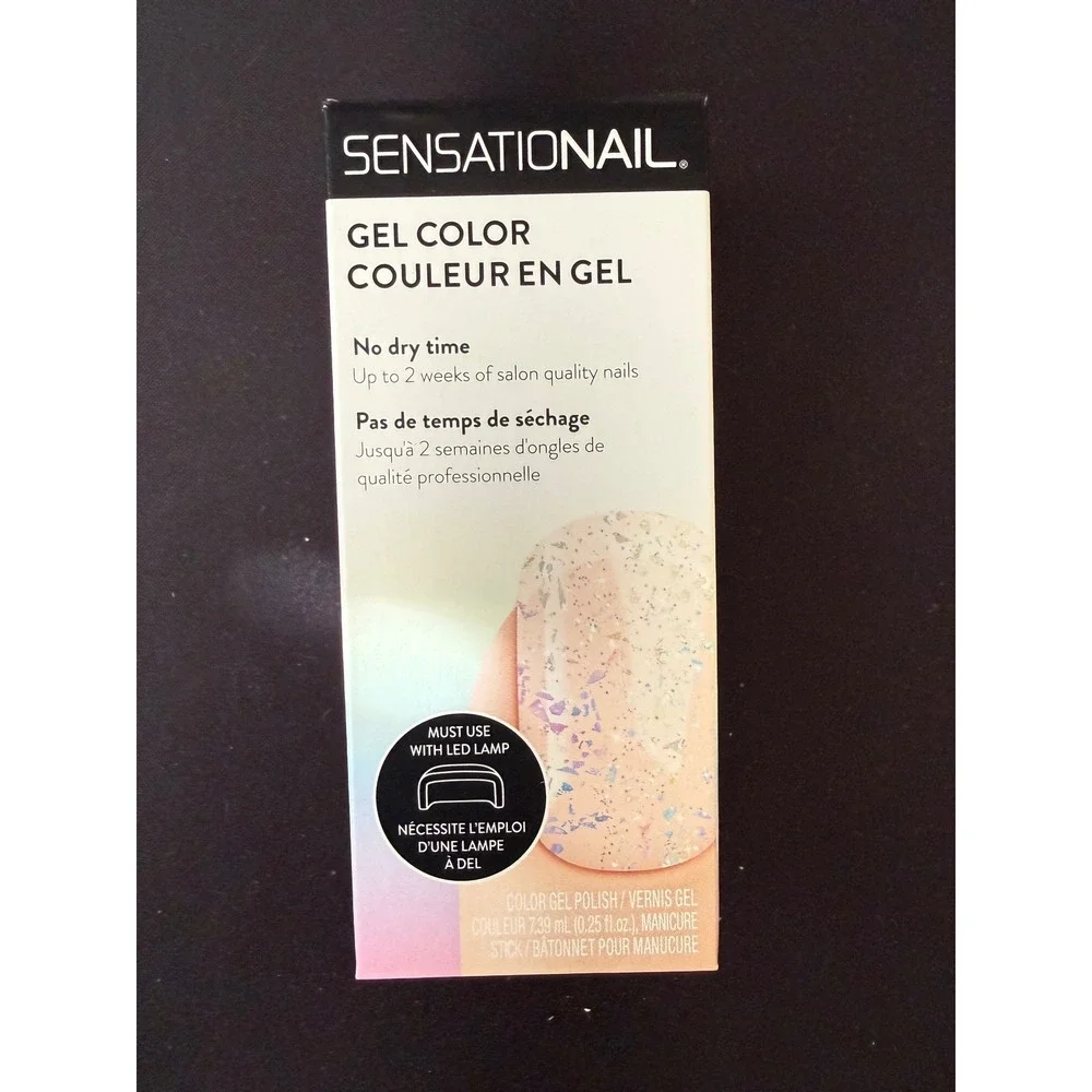 SensatioNail Gel Color Polish Shattered Glass 72064 Iridescent Flake 0.25oz